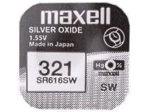 Zvi obrzok Nenabjec knoflkov baterie 321 Maxell Silver Oxide 1ks Blistr - Knoflkov